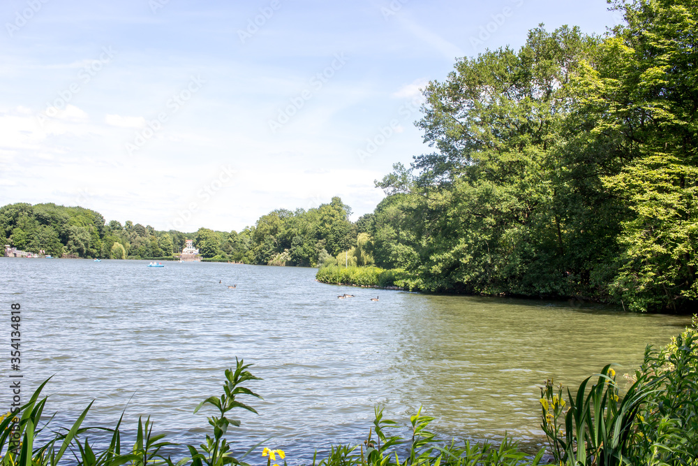 Naklejka premium Panoramic view of park area Ruhr area North Rhine Westphalia Gelsenkirchen