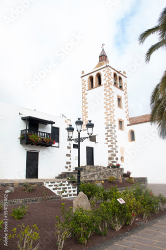Landscape and typical building in town Antigua, Fuerteventura, Canary islands, Spain