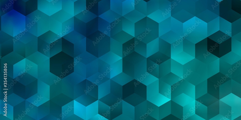 Light BLUE vector layout with hexagonal shapes. Light BLUE vector layout with hexagonal shapes.