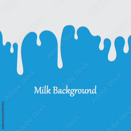 Milk White Liquid Dripping Blue Background Illustrations & Vectors