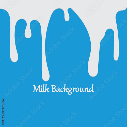 Milk White Liquid Dripping Blue Background Illustrations & Vectors