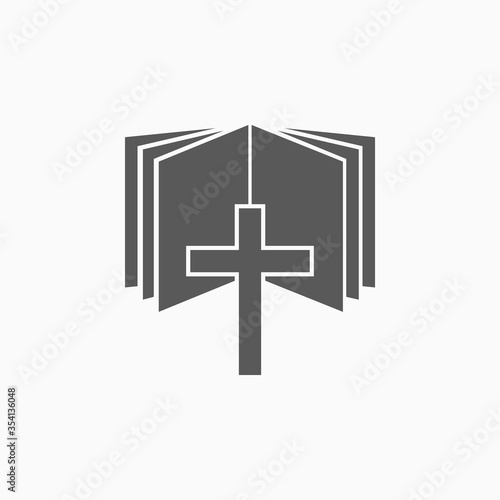 bible book icon, religion vector