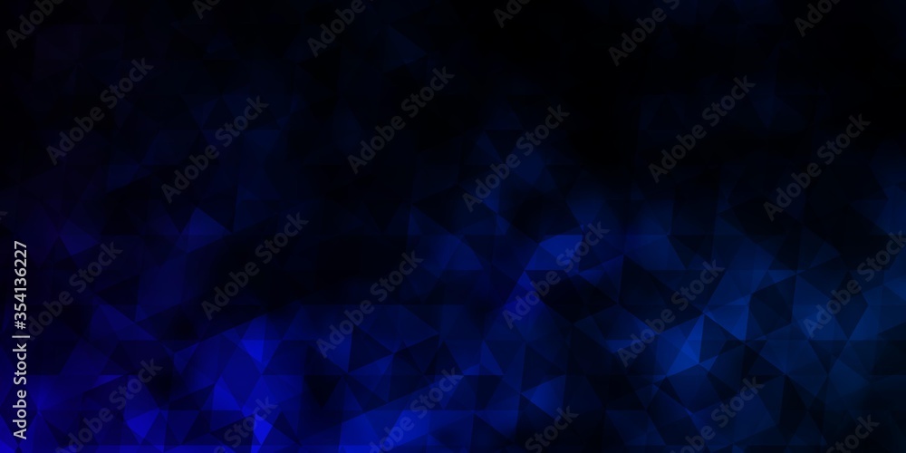 Dark BLUE vector texture with triangular style. Dark BLUE vector texture with triangular style.