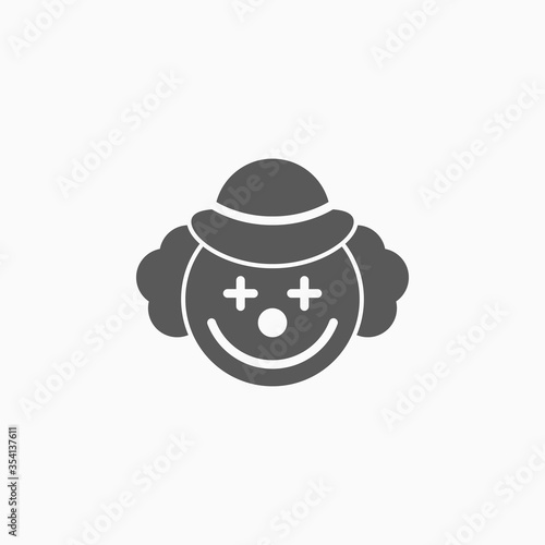 clown icon, joker vector illustration