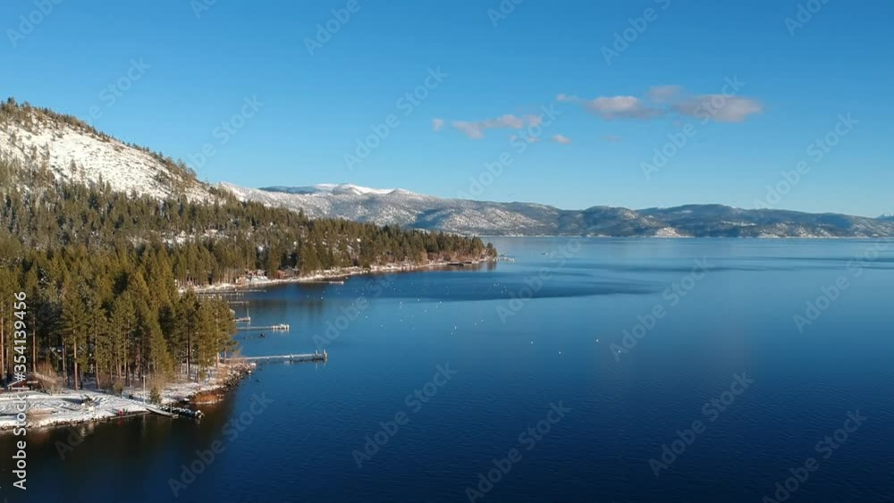 beautiful afternoon at Kings beach, North Lake Tahoe during the winter season beautiful afternoon at Kings beach, North Lake Tahoe during the winter season