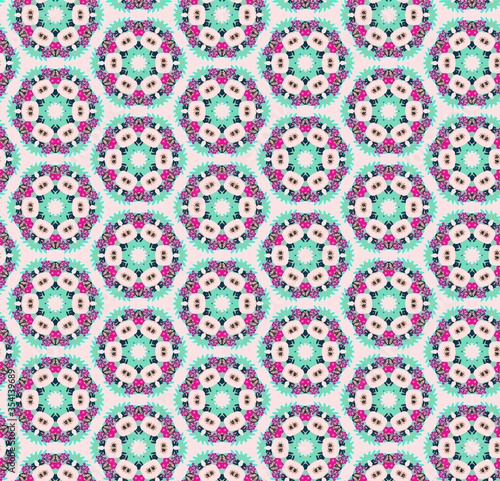 Abstract seamless pattern design composition. Wallpaper, background. Eps 10 © Kariotta_Art