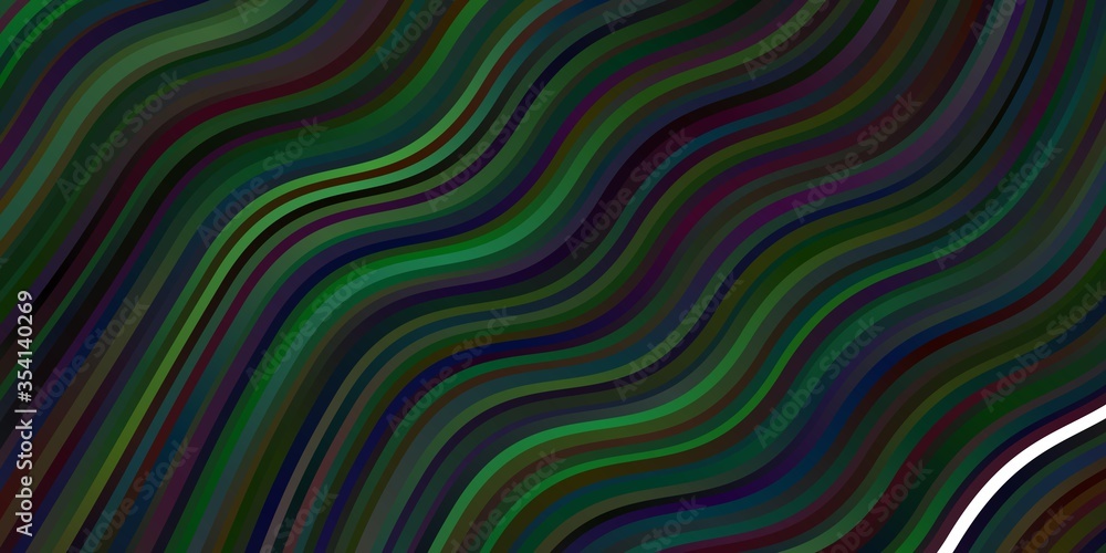 Dark Blue, Green vector backdrop with bent lines. Gradient illustration in simple style with bows. Pattern for booklets, leaflets. Dark Blue, Green vector backdrop with bent lines. Gradient illustration in simple style with bows. Pattern for booklets, leaflets.