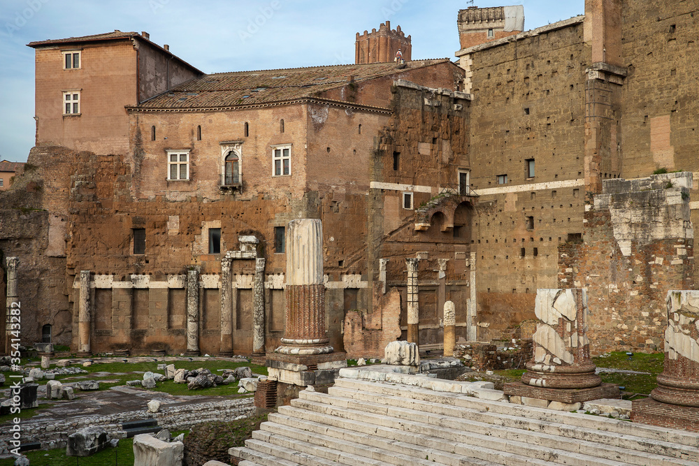 Ruins of Trajan's Forum, Rome, Italy