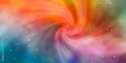 Light Blue, Yellow vector background with small and big stars. Colorful illustration with abstract gradient stars. Best design for your ad, poster, banner.