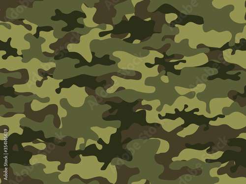 Camouflage seamless pattern green. Abstract background military camo