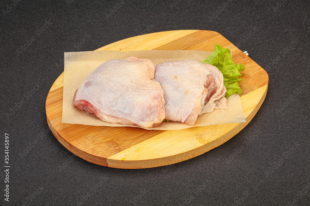 Raw chicken hip for cooking