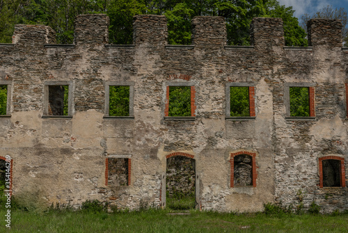 Neuberg ruin of castle in Podhradi village in west Bohemia photo