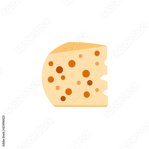 vector image of a cheese with holes