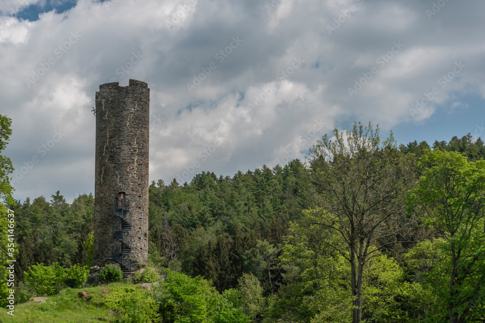 Neuberg ruin of castle in Podhradi village in west Bohemia