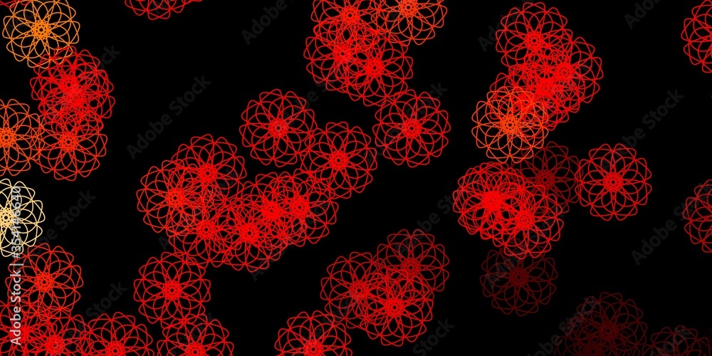 Dark Red, Yellow vector pattern with abstract shapes. Dark Red, Yellow vector pattern with abstract shapes.