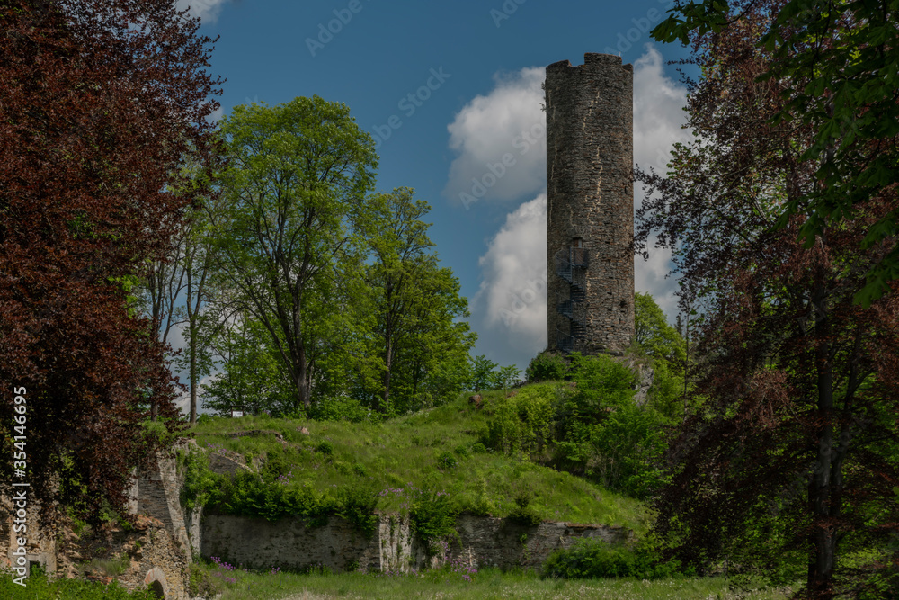 Neuberg ruin of castle in Podhradi village in west Bohemia