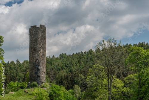 Neuberg ruin of castle in Podhradi village in west Bohemia photo