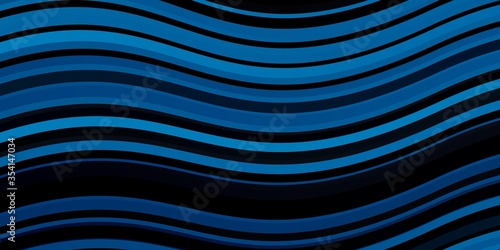 Light BLUE vector texture with wry lines. Abstract illustration with bandy gradient lines. Pattern for ads  commercials.