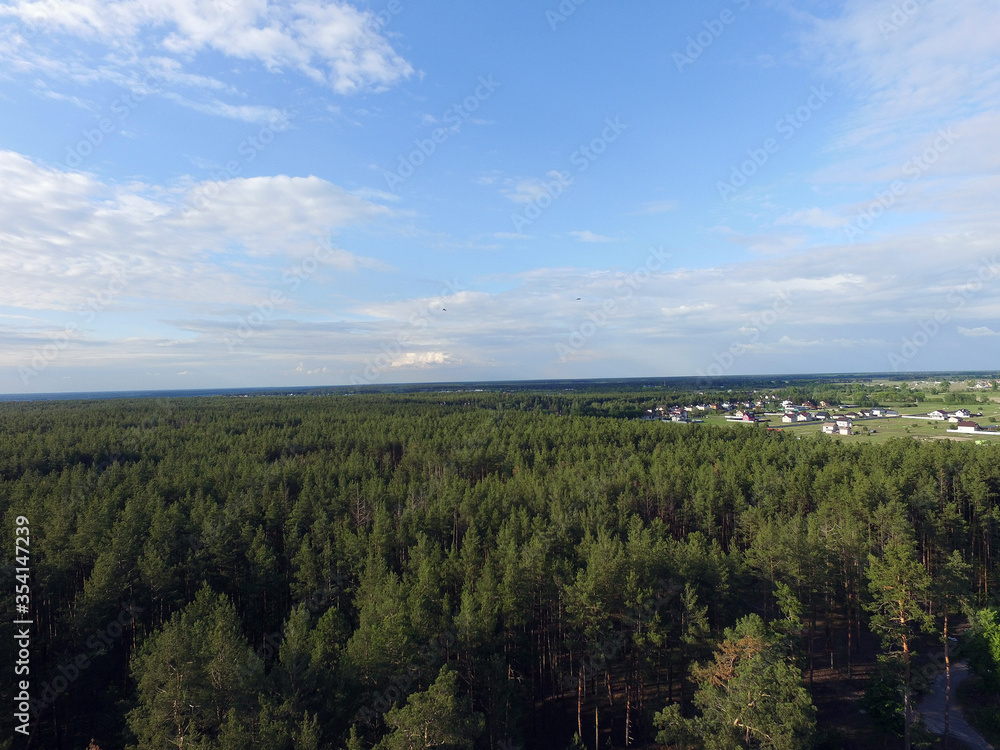 Aerial view of the saburb landscape (drone image). Kiev Region Aerial view of the saburb landscape (drone image). Kiev Region