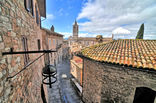 Widok miasta Asyż, Włochy