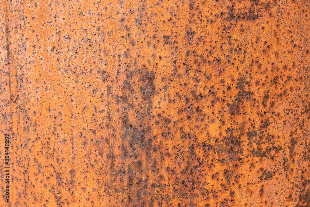 Bright orange rust on the metal Bright orange rust on the metal