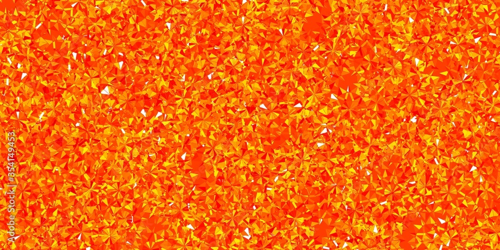 Light Red, Yellow vector layout with beautiful snowflakes. Light Red, Yellow vector layout with beautiful snowflakes.