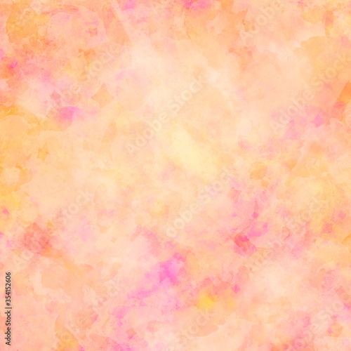 Yellow and pink background with marbled mottled romantic colors and soft blurred watercolor painted texture, abstract pastel and beige colors in pretty pattern