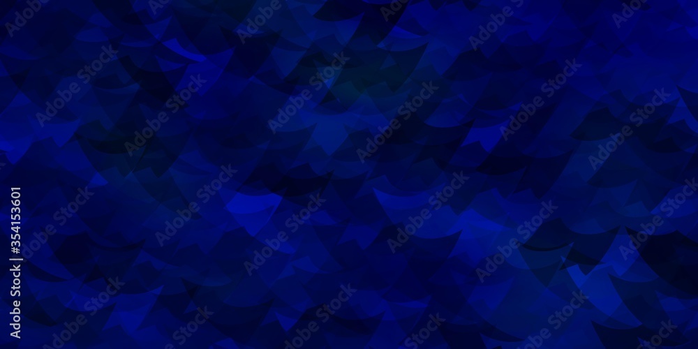 Dark BLUE vector template with crystals, triangles. Dark BLUE vector template with crystals, triangles.