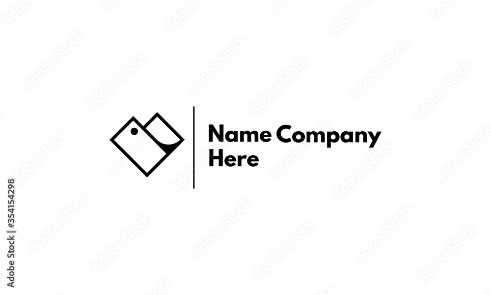 Vector logo on which an abstract image of a wallet in the form of a heart. Vector logo on which an abstract image of a wallet in the form of a heart.