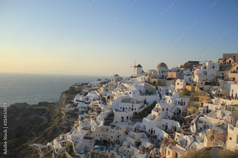 Sun Going Down Over Santorini