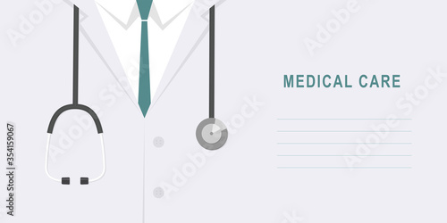 Doctor - nurse close up. Medical background