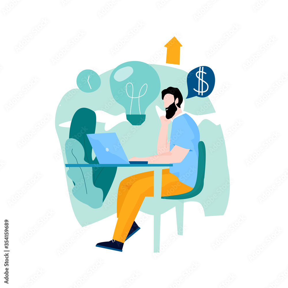 Project management, business workflow and consulting, business and financial ideas flat vector illustration design for mobile and web graphics Project management, business workflow and consulting, business and financial ideas flat vector illustration design for mobile and web graphics