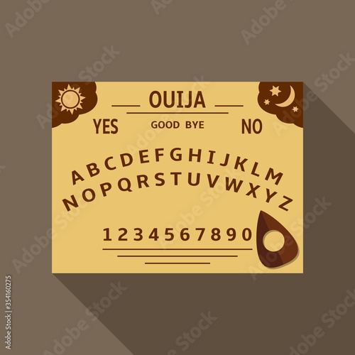 Ouija Board flat design illustration