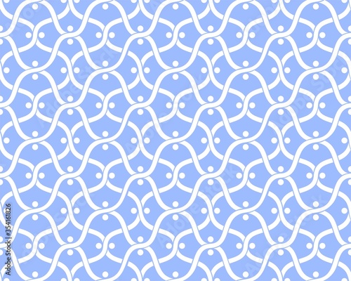East blue ornament. Seamless pattern.
