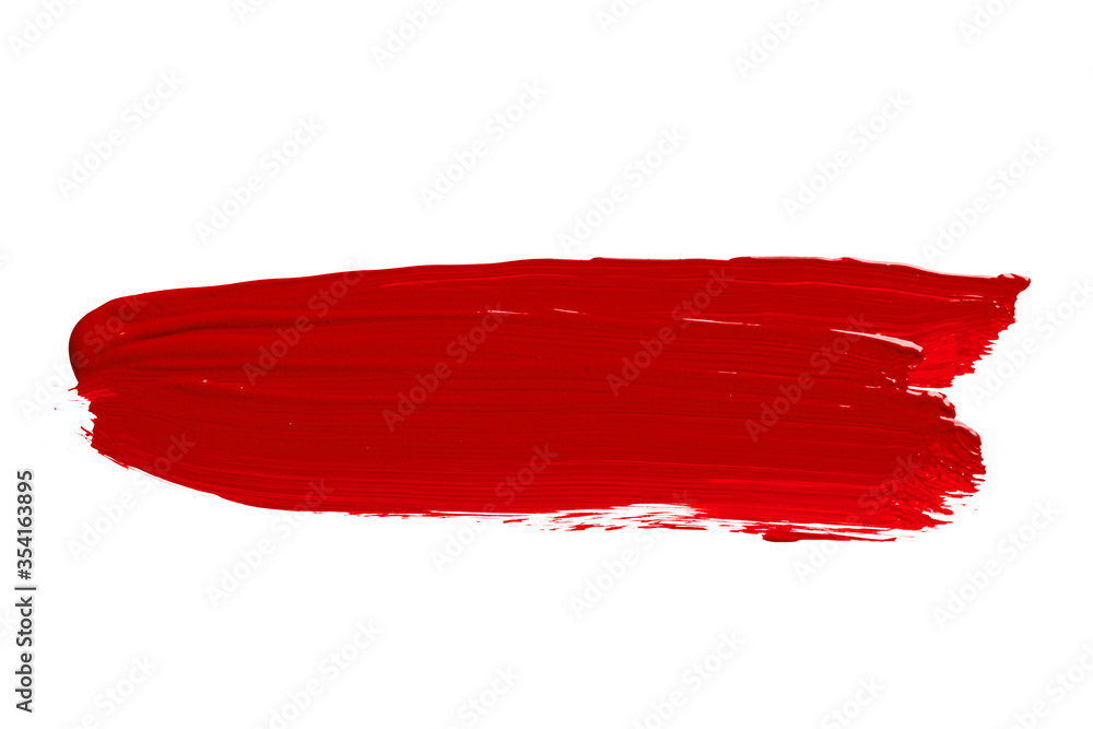 Bright red abstract aquarel watercolor background. Colorful red acrylic watercolor brush strokes.