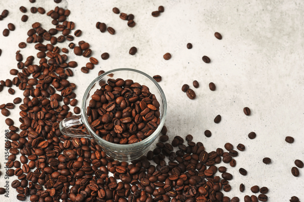 coffee beans in a toy tool box on the background of coffee beans coffee beans in a toy tool box on the background of coffee beans