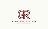 Alphabet letters monogram icon logo RG or GR