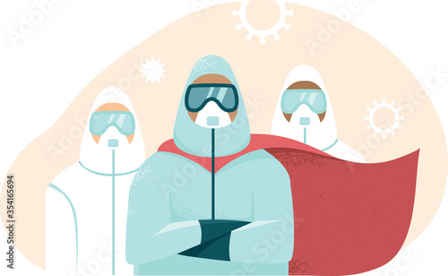 Heroes of our days. Medical staff during coronavirus COVID-19 disease outbreak