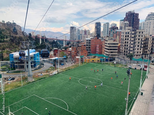 public cable aerial transport in La Paz Bolivia