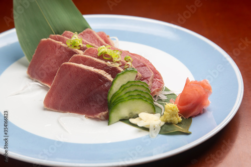 Typical Japanese food Tuna Tataki