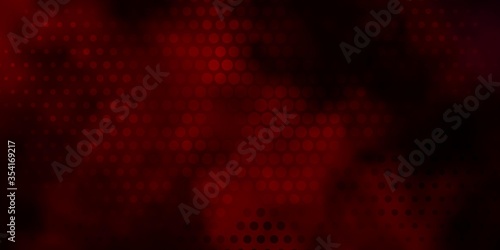 Dark Red vector background with spots. Abstract colorful disks on simple gradient background. Pattern for booklets, leaflets.