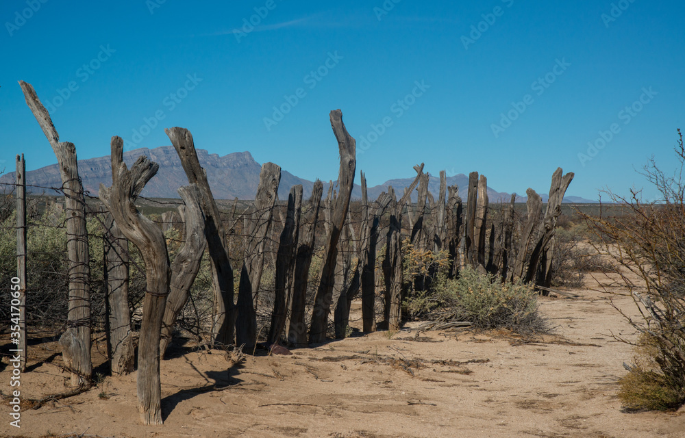 Old remains of the first settlers ranch near a dried Lucero Lake Old remains of the first settlers ranch near a dried Lucero Lake