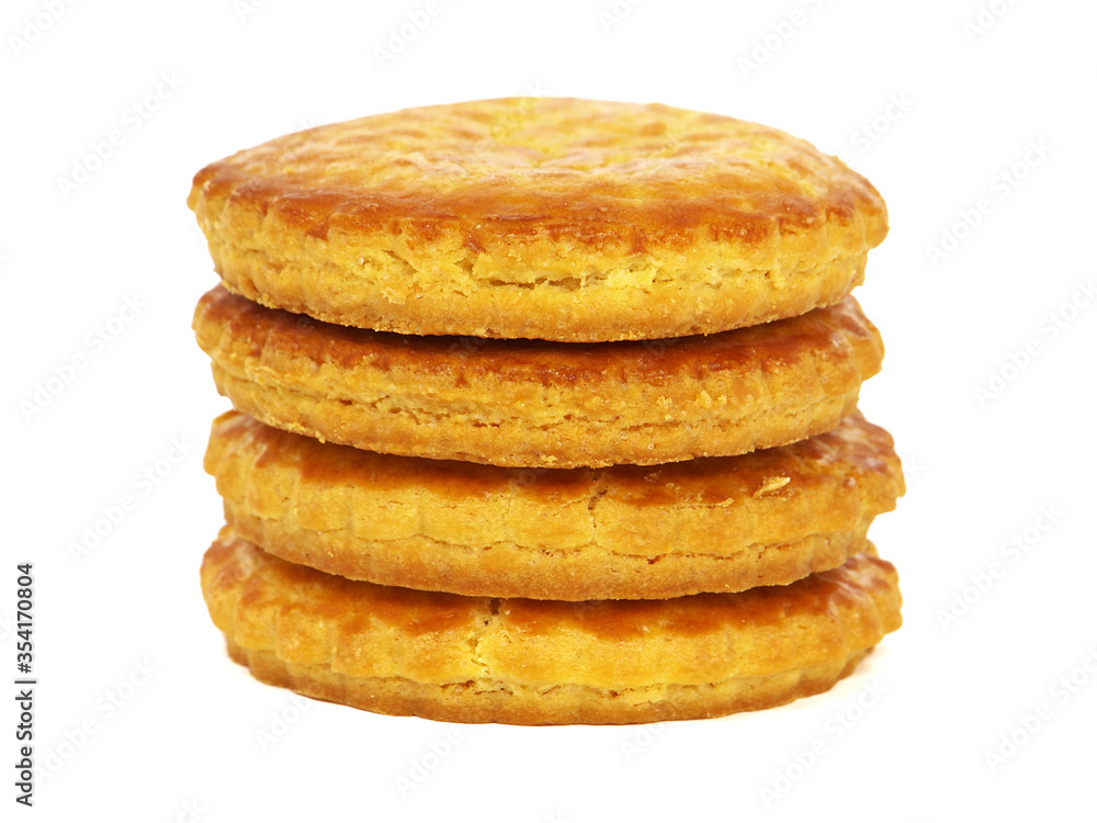 Dutch almond paste cookies isolated on white Dutch almond paste cookies isolated on white