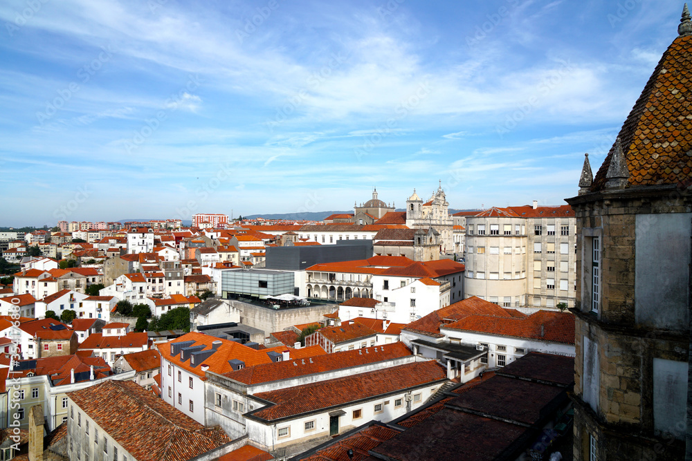 view over Coimbra in central Portugal from the university