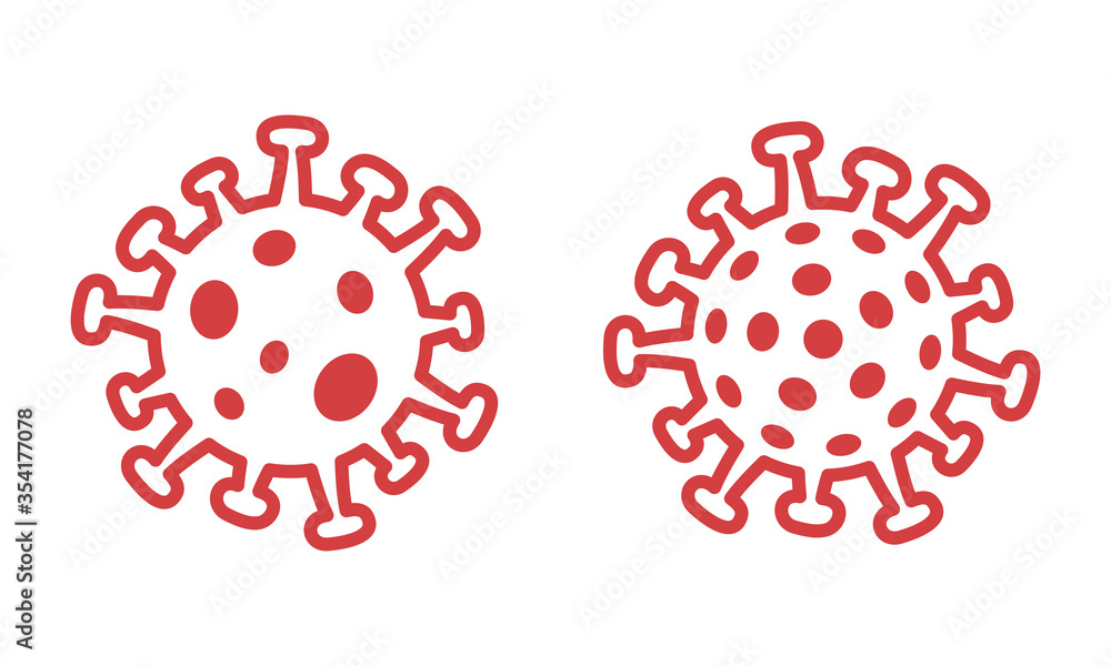 Coronavirus 2019-nCoV bacteria vector illustration set in line style - concept of Covid-19 disease and corona virus news about lockdown or outbreak from Wuhan - China and flu global spread. Isolated. Coronavirus 2019-nCoV bacteria vector illustration set in line style - concept of Covid-19 disease and corona virus news about lockdown or outbreak from Wuhan - China and flu global spread. Isolated.