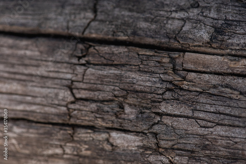 Old wooden background. Natural wooden surface. Selective focus. Shifted and sloping horizon