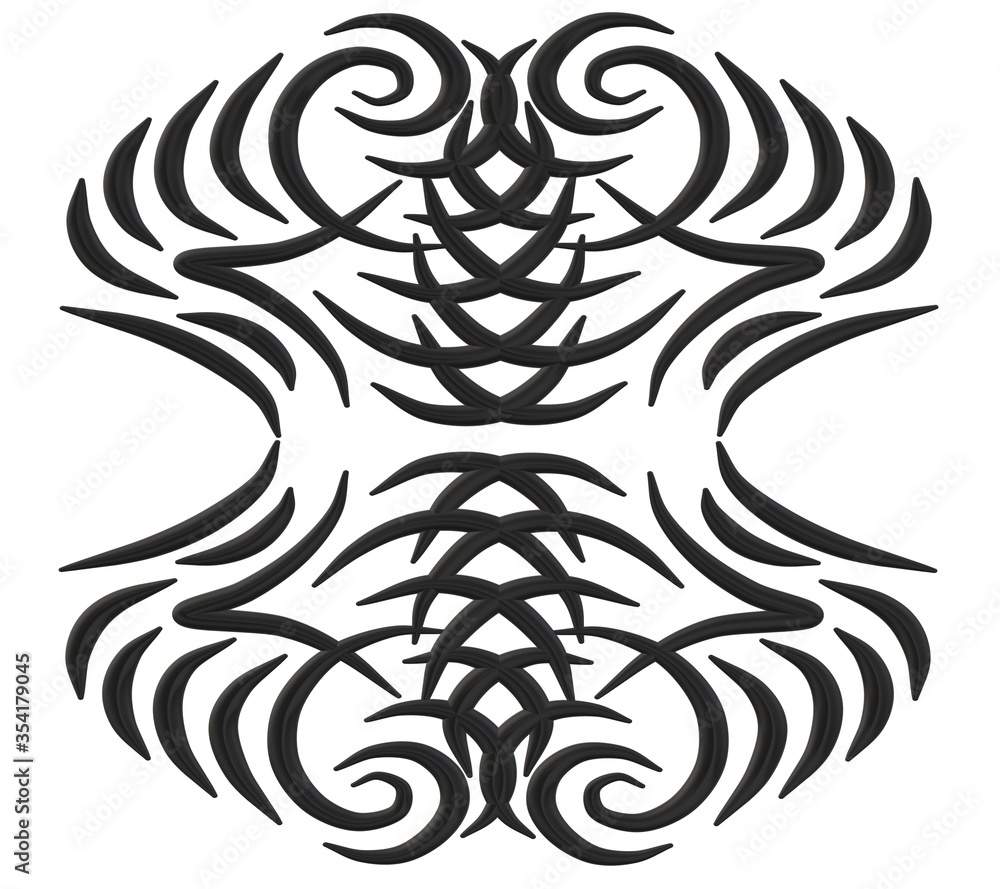 Fototapeta premium 3d image. Abstraction. Ornament 