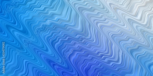 Light BLUE vector backdrop with bent lines. Colorful geometric sample with gradient curves. Pattern for commercials, ads.