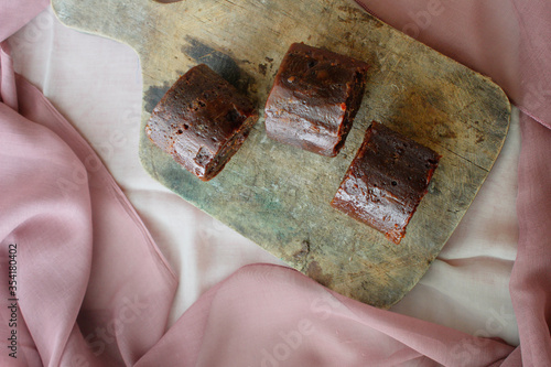 Gula Aren or Gula Jawa or sugar palm. Traditional Sugar from indonesia. Made from nira, which is a liquid extracted from tree flowers from the palma family, such as coconuts, palm, and guide.
