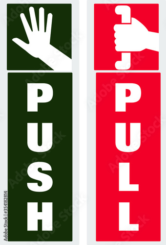 Push and Pull vector sign